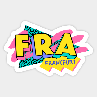 Frankfurt, Germany Retro 90s Logo Sticker